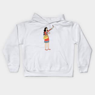 persian woman selfie Kids Hoodie